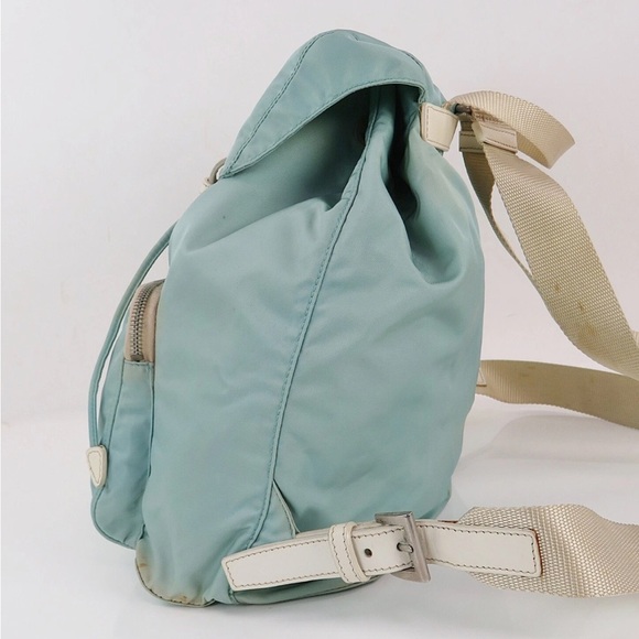 Prada Light Blue and Cream Backpack - Picture 4 of 14